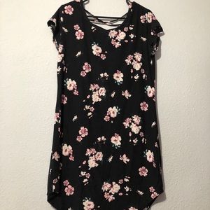pink floral dress